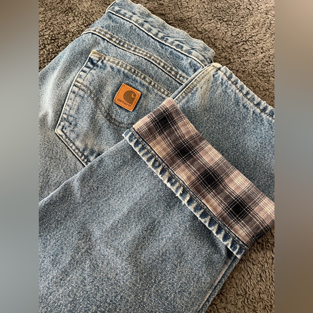 Carhartt flannel lined relax fit 30/32